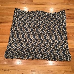 VINTAGE HANDMADE CROCHET AFGHAN LAP /BABY BLANKET STADIUM BLANKET